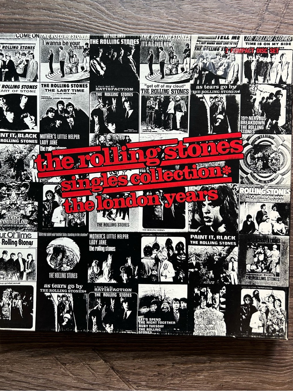 the Rolling Stones Red & Black Singles Collection Graphic CoverCD Box set
